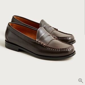 J. Crew Men's Penny Loafers in Chocolate Brown